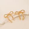 Simple And Stylish Gold Bow Earrings, Showcasing The Temperament Of Women'S Earrings
