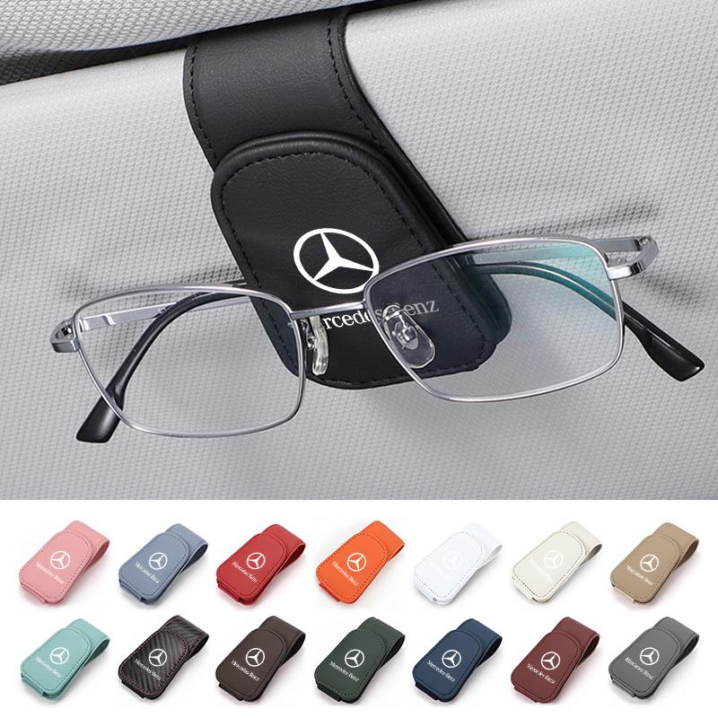 Magnetic Car Glasses Holder Sunshade Platep Card Ticket Clip For Mercedes Benz W202 W212 W126 W140 W168 W177 CLS GLE GLC GLS CLA DC6