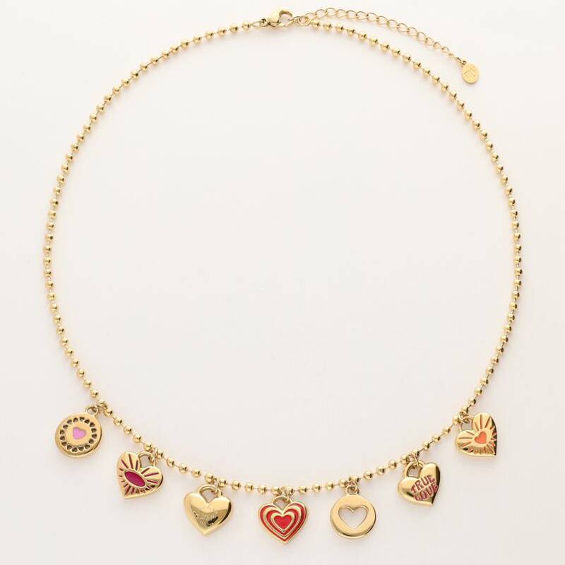 ColierMiranda Charm Oțel Inoxidabil Inimă Iubire Lanț Rezistent la Apă Chic Popular Romantic Coreean Zirconiu Cadou