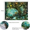 YEXIT Fairy Tales Magical Forest Tapestry, Nature Tree of Life with Elves Landscape Tapestry Wall Hanging for Living Room BedRoom Decoration Green