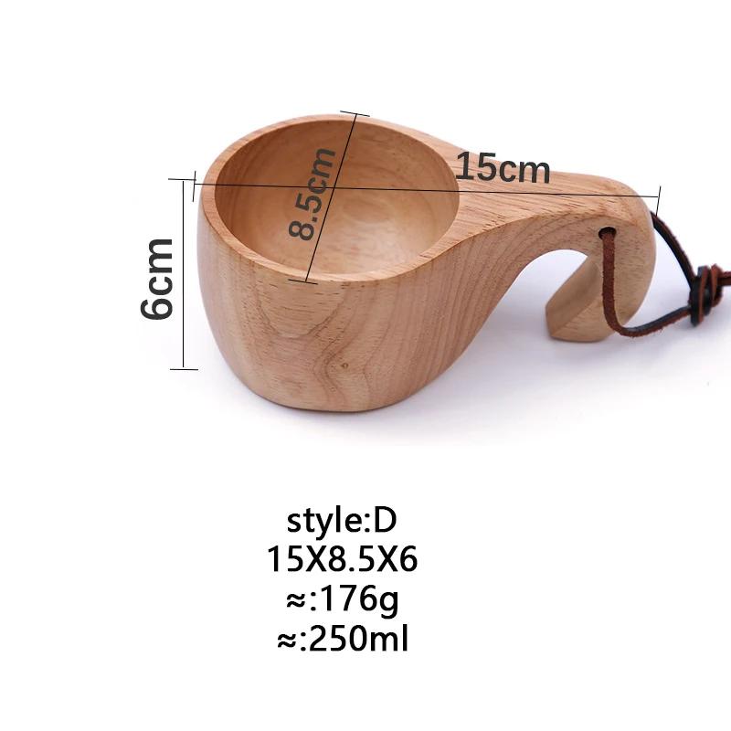 Ceașcă de ceai portabilă din lemn în stil japonez. Căni de cafea pentru acasă