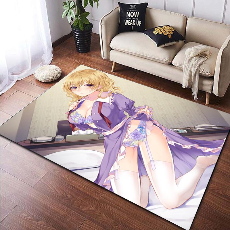 Sexy Anime Girl Carpet Game Room Party Super Cool Rug Anime Room Decor BIKINI PARTY Mat Halloween Mat Picnic Mat Yoga Mat