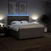 Vidaxl Letto Continentale Con Materasso, Taupe, Tessuto, 180X200 Cm