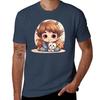 Baby Anime Character With Cat Tshirt T Shirts With Prints T Shirts For Unisex Graphic Vintage Tshirt