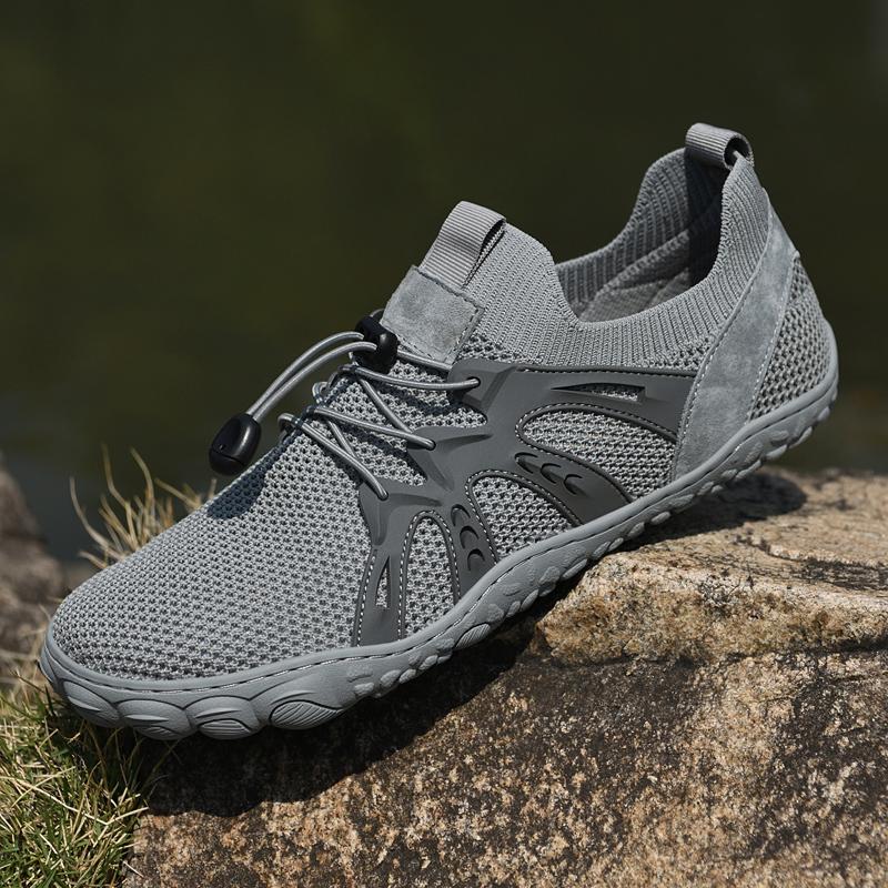 Fashion Thick-Soled Mens Hiking Sneakers Outdoor Sports Casual Shoes All-Season Male Mesh Shoes Breathable Wading Aqua Shoes Trainers