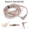 KZ Cable High Purity Oxygen-free Copper Flat Upgrade Cable Earphones Cable Wire with Mic For KZ EDX PRO ZES ZEX PRO ZSX DQ6S