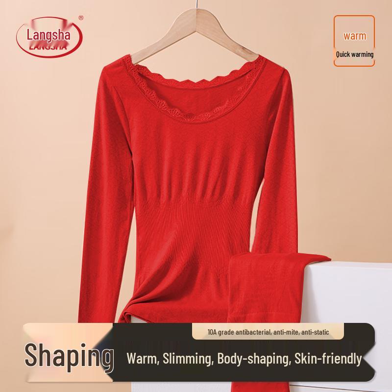 Langsha Women s Slimming Thermal Base Layer Set One Size