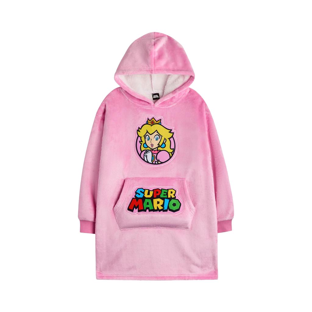 Nintendo Girls Princess Peach Super Mario Blanket Hoodie