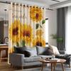 Individuelle Sonnenblumen Verdunkelungsvorhänge - Hochpräziser Digitaldruck, Verdicktes Polyester, Sonnenschutz