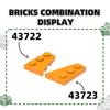 158Pcs/lot 43723 2x3 Right Wedge Plate Construction Bricks MOC Accessories Works With Featuring Blocks Kids Playthings Gift Idea Box