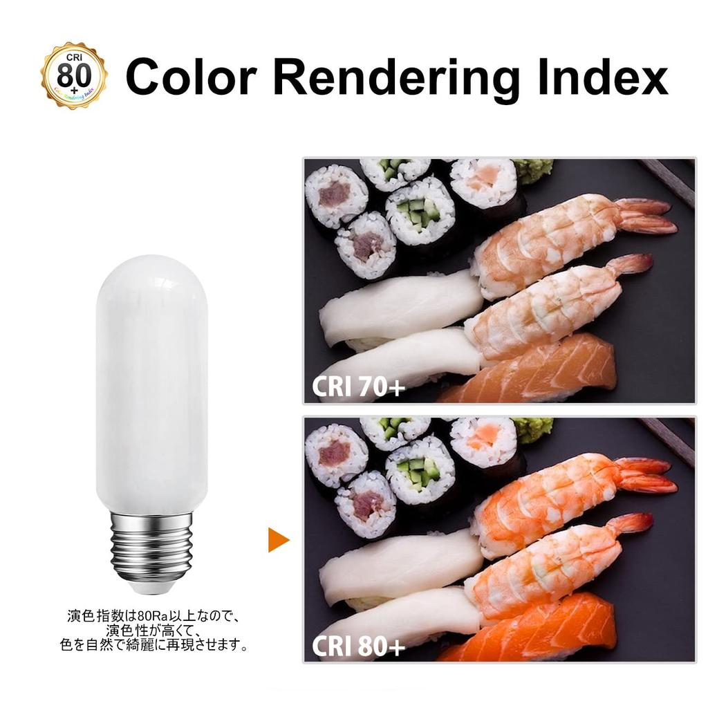 LVWIT T-type LED light bulb, E26 base, equivalent to 60W incandescent bulb, 6W power consumption, 5000K daylight white, 800LM, wide beam angle, not
