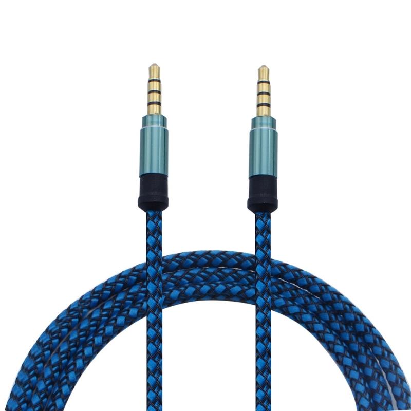 1/8 To 1/8 Stereo Cable 3.5mm TRS To 3.5mm Sound Cable Guitar To Male Cord Nylon Braideds for Laptop Home Theater