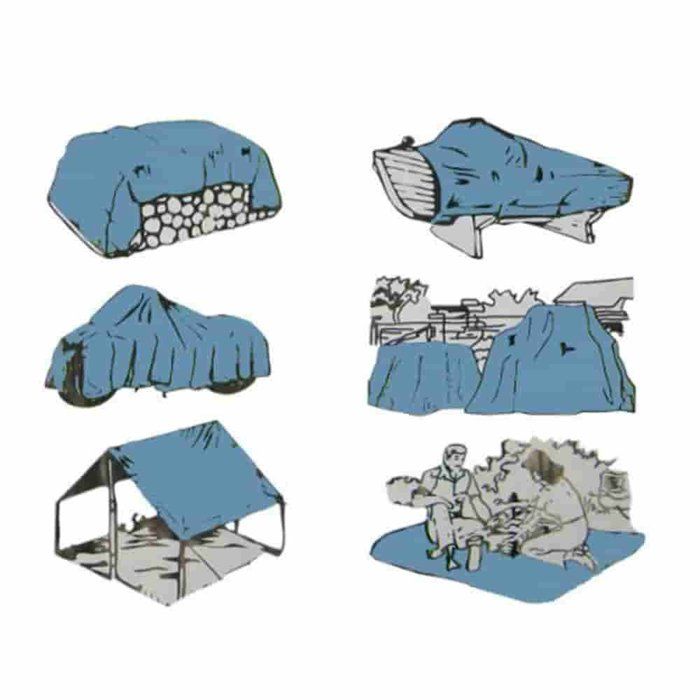 Bâche de protection 280 g/m², 8 x 12 m (96m²), blanche, bâche étanche, résistante