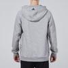Adidas Big Logo Print Fleece-Lined Sports Knit Hoodie Men Tops Gray HB5091