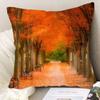 "Nature's Wonders Throw Pillow Covers - Mountain, Waterfall & Sunset Scenic Cushion Cases"
