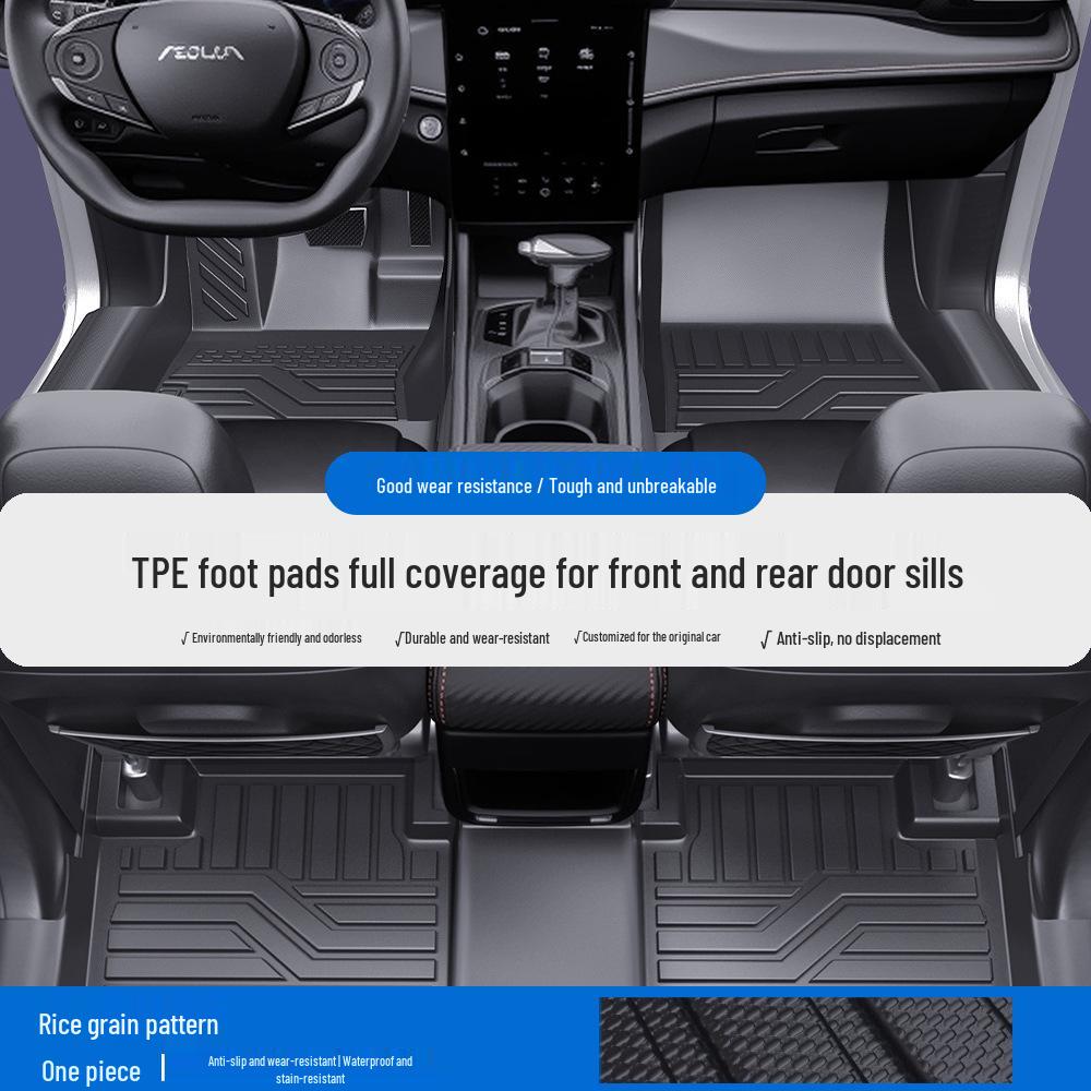 Fits Dongfeng Fengshen L7, L8, E70, Yixuan, SKYEV01, Haohan, Haoji - TPE Floor Mats & Door Sill Full Coverage