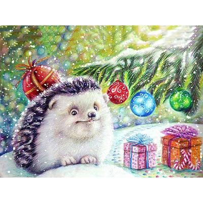 Cross Stitch Kit DIY Diamond Embroidery Lovely Hedgehog Diamond Painting Mosaic Home Decor