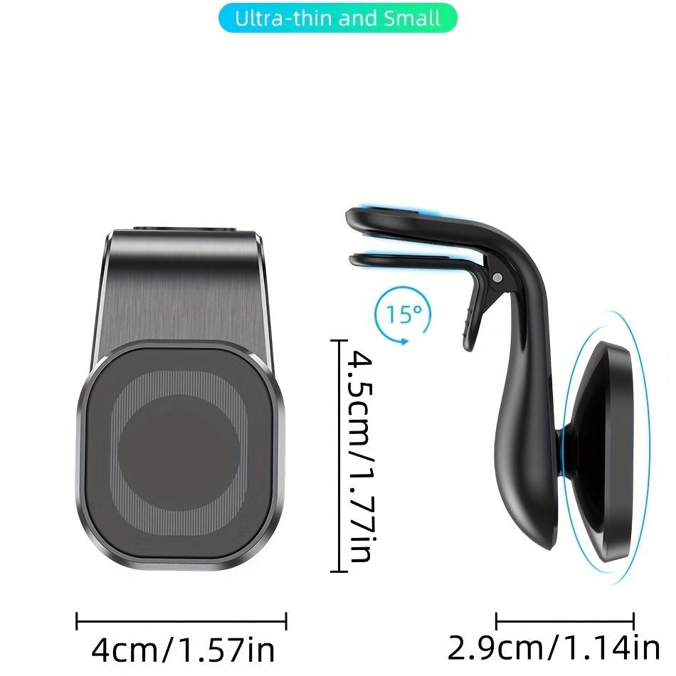 Universal Aluminum Alloy Magnetic Car Phone Holder, L-shaped Vent Dashboard Mobile Holder, Universal Stable Car Interior GPS Accessories