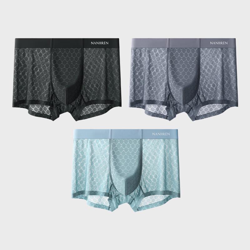 

Мужские бесшовные боксеры-брифы из ледяного шелка Nanjiren 1267C XL