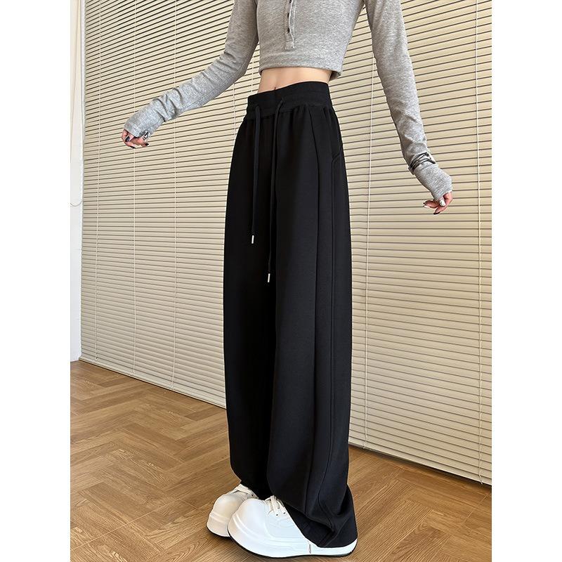 

Женские спортивные штаны молочного цвета, новые на весну и осень, маленькие, свободные, в форме полумесяца, банановые, прямые, повседневные, широкие S