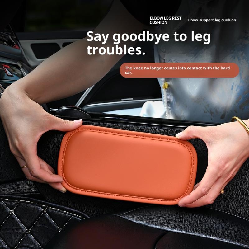 1/2Pcs Car Center Console Leg Cushion Universal Multi Functional Car Elbow Height Pad Reduce Driving Soreness Leather Knee Pad