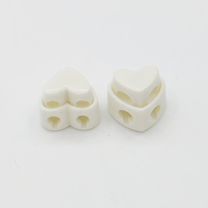 5Pcs/Set Colorful Knitting Needle Stoppers Heart-Shaped Double Hole Needle Tip Protector Diy Knitting Accessories белый