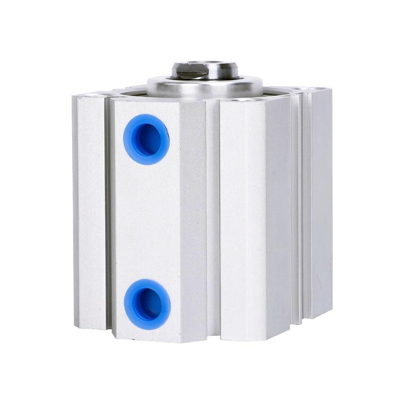SDA 16 20 25 32 40 50 63 80 100mm Bore Compact Thin Air Cylinder 5-100mm Stroke Double Action Aluminium Pneumatic Cylinder
