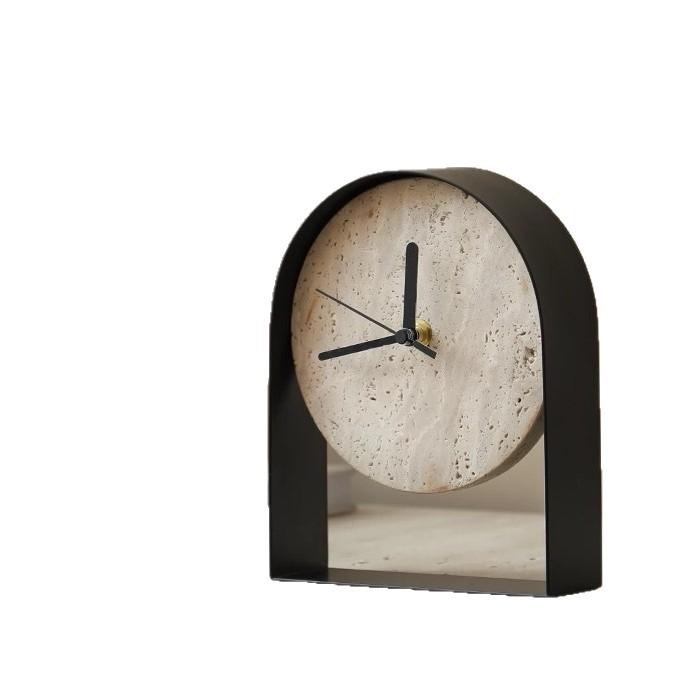 Luxury Modern Desk Clock - High-End Tabletop Art Ornament for Office, Study Room, Bookshelf & Sample Room, Elegant Timepiece Decor