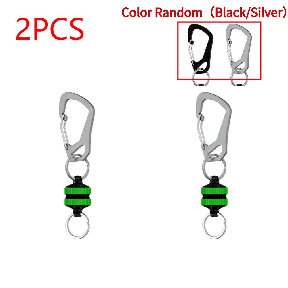 1-4 szt. Magnetyczny Uchwyt do Zwalniania Siatki z Klipsem Karabińczykowym Magnetyczny Uchwyt do Siatki Brelok Silne Akcesoria Wędkarskie Zapobiegające Upadkowi