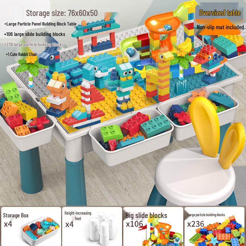 2026 New Model: Children's Educational Building Block Table, Multifunctional Puzzle Game for Ages 3-6