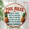 Vintage Tin Metal Sign Pool Rules Retro Wall Decor for Pub Bar Cafe