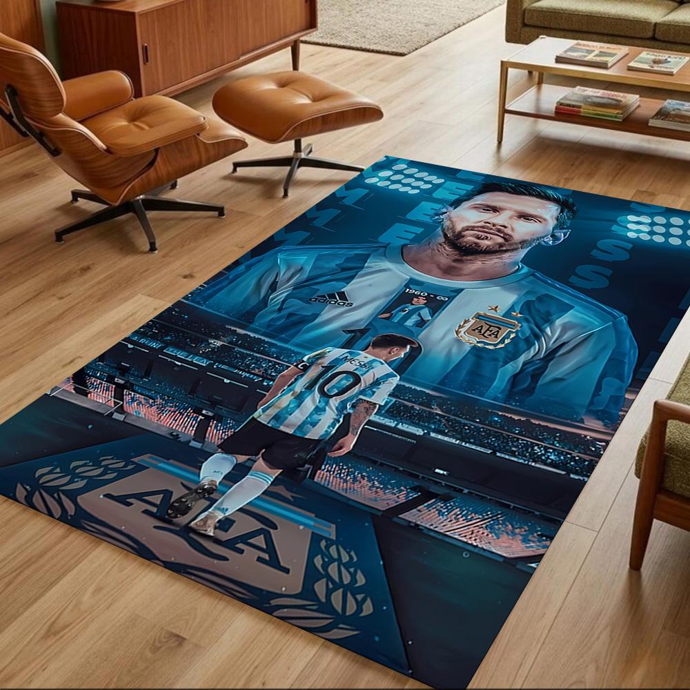 Soccer Player Action Floor Mat Design for Foyer Hallway Study room Dormitory Antislip Carpet Decorate Offices Perfect Gift for Women/Men