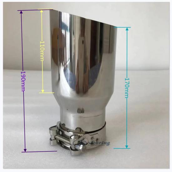 1PCS 304 Stainless Steel Universal Automobile Exhaust Pipe Muffler Car Accessorie Modification X