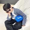 Girls' Fashionable Chest Bag with Wide Shoulder Strap, Child's Cross-body Bag, Children's Small Wallet