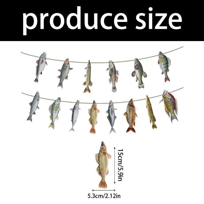 Fish Theme Party Decorations Fish Shape Paper Ceiling Decoration Hanging Ornament Retirement Birthday Party Decoration