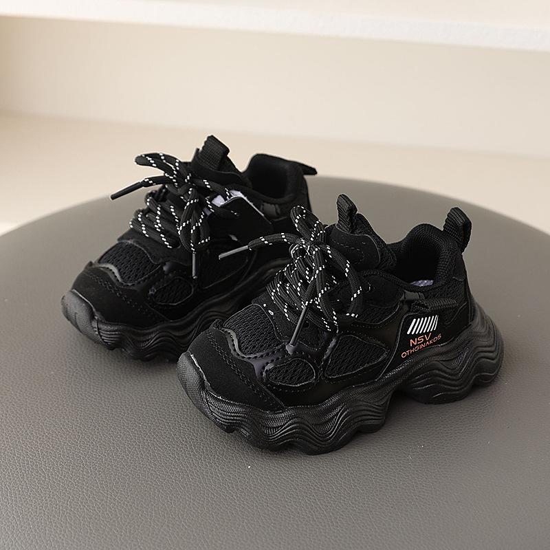 Girls' sports shoes, new spring and autumn models, children's mesh fashion versatile dad shoes, boys' soft-soled running shoes