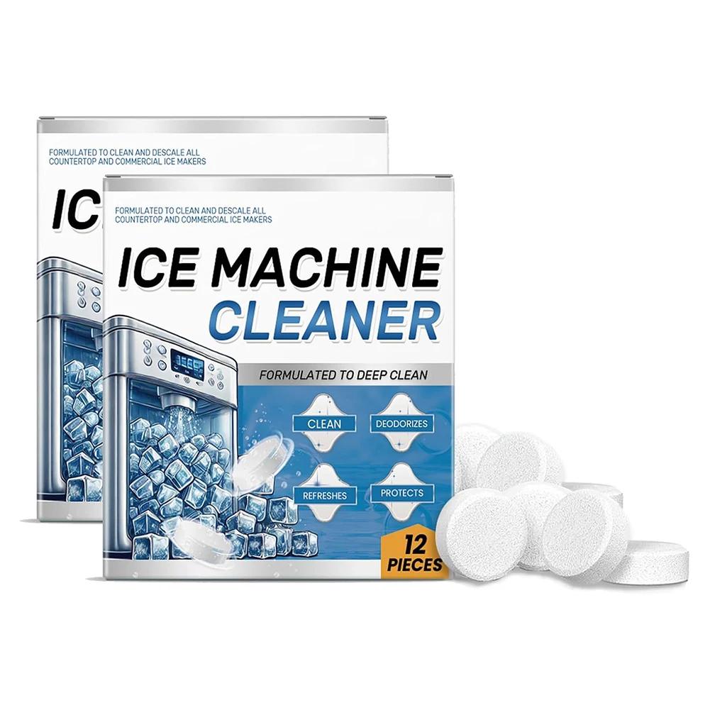 Ice Machine Cleaner Maker Descaler Clean Tablets Ice Maker Cleaner Tablets Easy-to-Use for Countertop Deep Cleaning Remove Odor