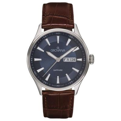 St. Andrews Lederarmband Blaues Zifferblatt Quarz 1194.1535 Herrenuhr