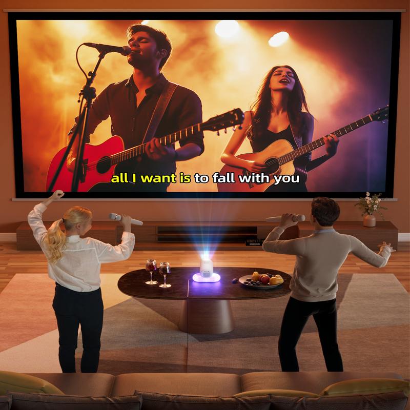 Vivicine Nejnovější YT900 Android 13 1920x1080p Full HD 1080p projektor pro domácí kino, Automatické ostření, Automatická korekce lichoběžníkového zkreslení