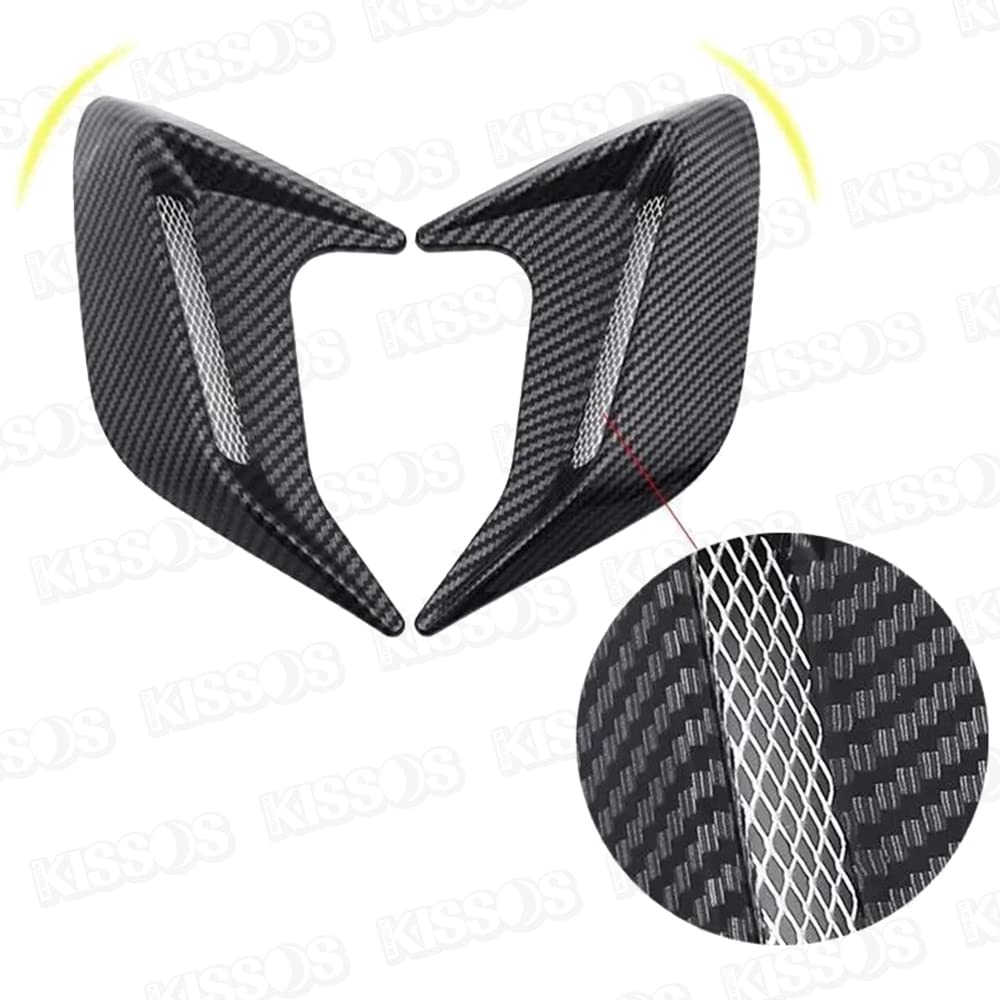 Car Dummy Duct Fender Hood Aero Custom Dress Up Carbon Style Universal Set of 2