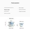 Sushic Hand-painted Blue & White Ceramic Gaiwan Tea Set