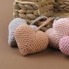 Cotton Loves Heart Crochet Hook Toy Pendant Keychain for Valentines Day Decor