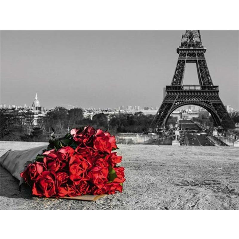 5D Paint With Diamonds Flower DIY Diamond Painting Rose Mosaic Rhinestones Pictures Wall Art Handicraft