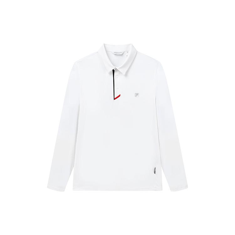 FILA Athletics Polo Shirts Men s Jade White Polo Collar Moderate Straight Fit A11M145224FWT L