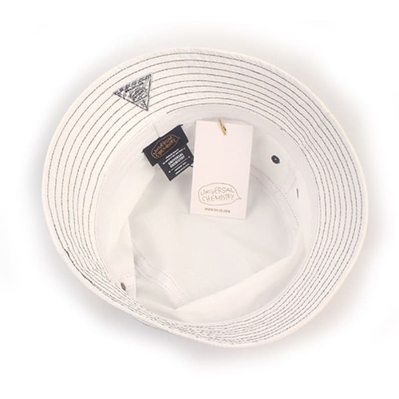 Universal Chemistry Stitch Poly White Bucket Hat