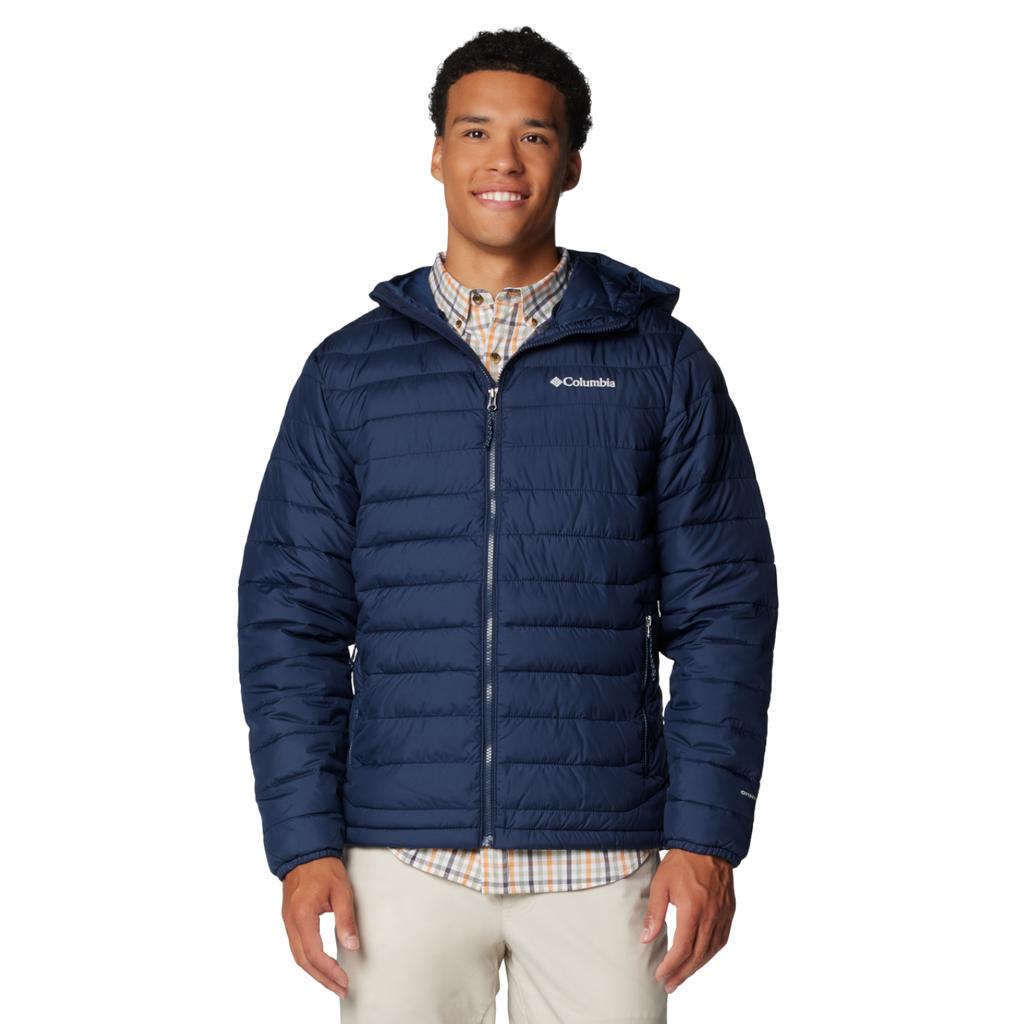 Columbia Powder Lite II Hooded Jacket, Mens navy Jacket