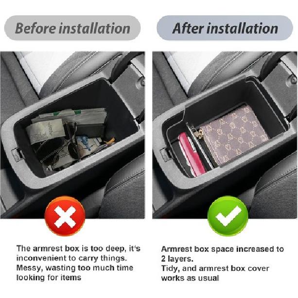 Center Console Organizer ert ABS Materials Tray 2024 2025 2026 Trax Black