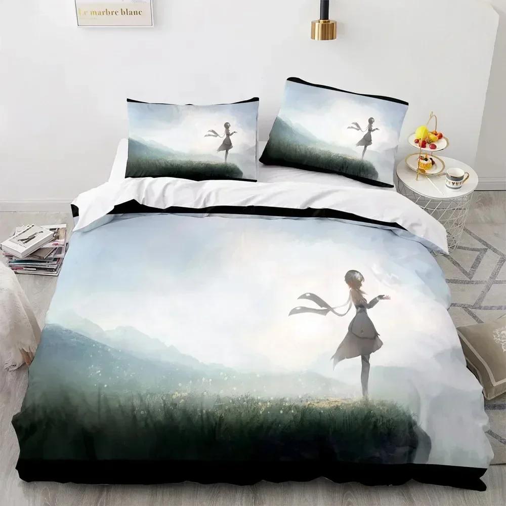 3D Print Anime Game Genshin Impact Comforter Bedding Sets Quilt Bed Cover Duvetcover Pillow Case 2 3 Pieces Sets Kids Adult Size