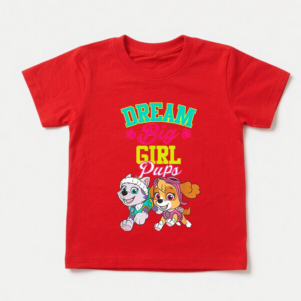 PAW Patrol Everest and Skye Print Girls Casual T Shirt Summer Kids Tee Soft Cotton Top 100