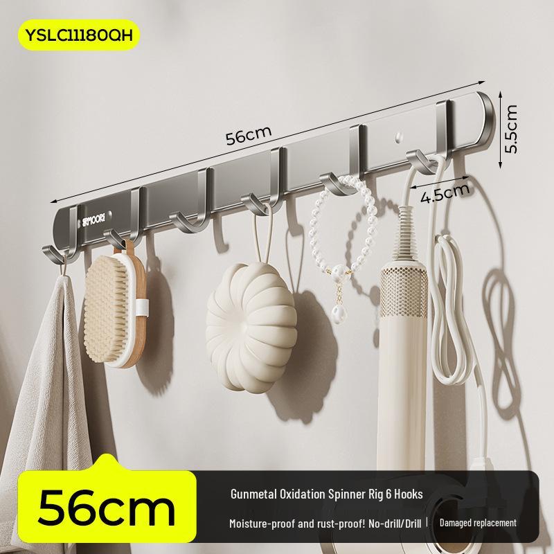 Space-Aluminium Haken ohne Bohren: Haken für Bad, Küche, Mantel, Handtuch & Mehr